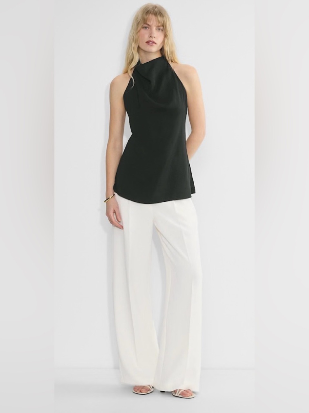The Effortless Pant- Crepette (colour: Light Birch) Never Worn